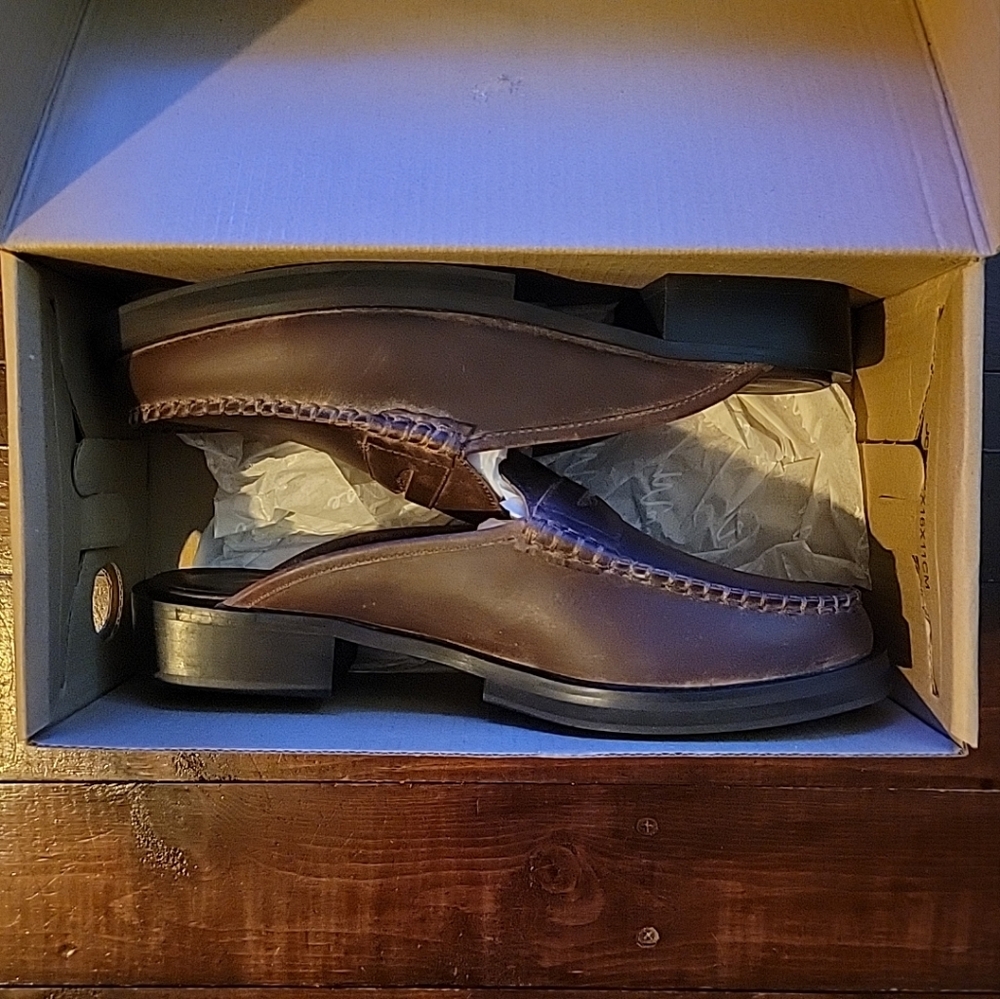 Matisse × Anthropologie "Tasha" Mule Loafers Vintage Bourbon Size 9 - Picture 5 of 6